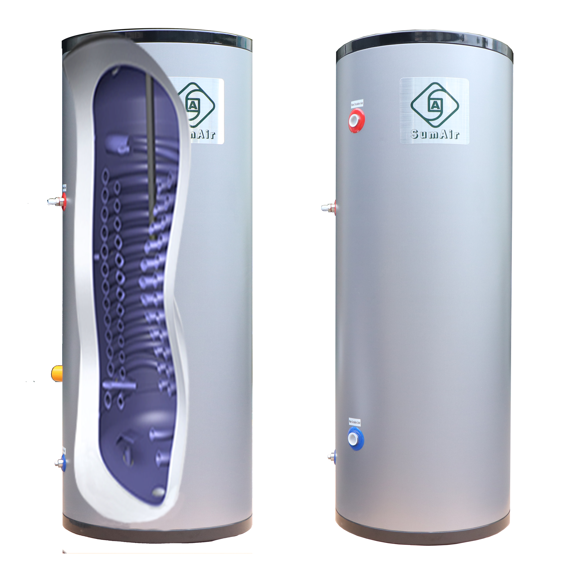 Hot Water Storage Cylinder Tank Boiler, heat exchanger built-in