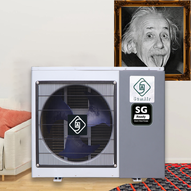 -30D 12kw10 80Dg75 Hybrid Heating Radiator Heated Air Cooling DHW Warmepumpe R290 Monoblock DC Inverter Air Source Water Heater Pump Geyser