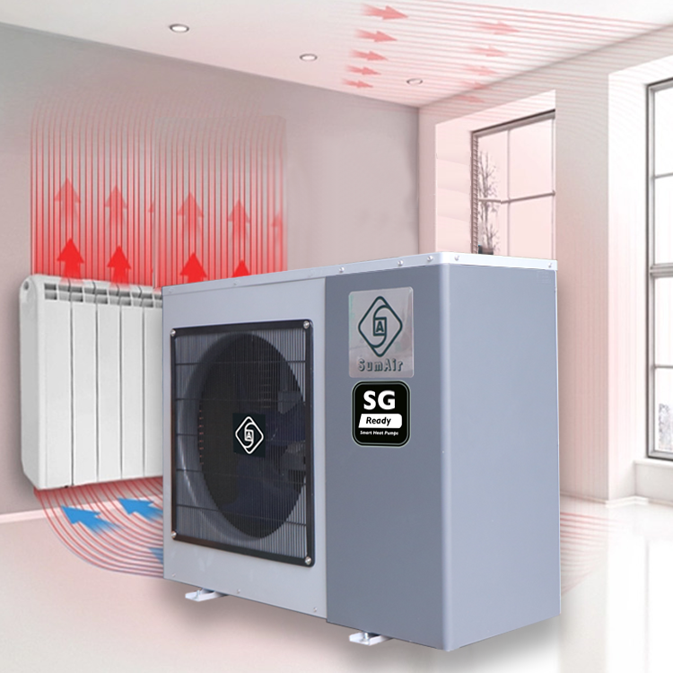 -30D 12kw10 80Dg75 Hybrid Heating Radiator Heated Air Cooling DHW Warmepumpe R290 Monoblock DC Inverter Air Source Water Heater Pump Geyser