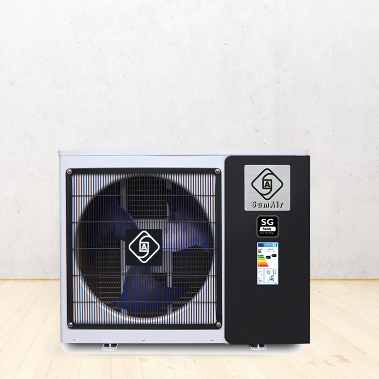 10-12kw Monoblock EVI DC Inverter Air Source Heat Pump Water Heater for House Heating Air Chilled Domestic Hot Water Heated