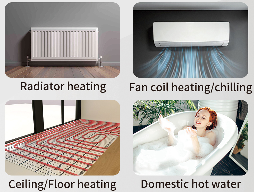 Applications of heat pump water heater chiller