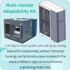 Different dc inverter air conditioner housing design according to Enthalpyincrease system,anti-salt spray coating (special for coastal areas), vertical/ horizontal housings, are Optional& unique modules with different air flow directions in air inlet & outlet for theneeds of different regional environments & engineering project sites.