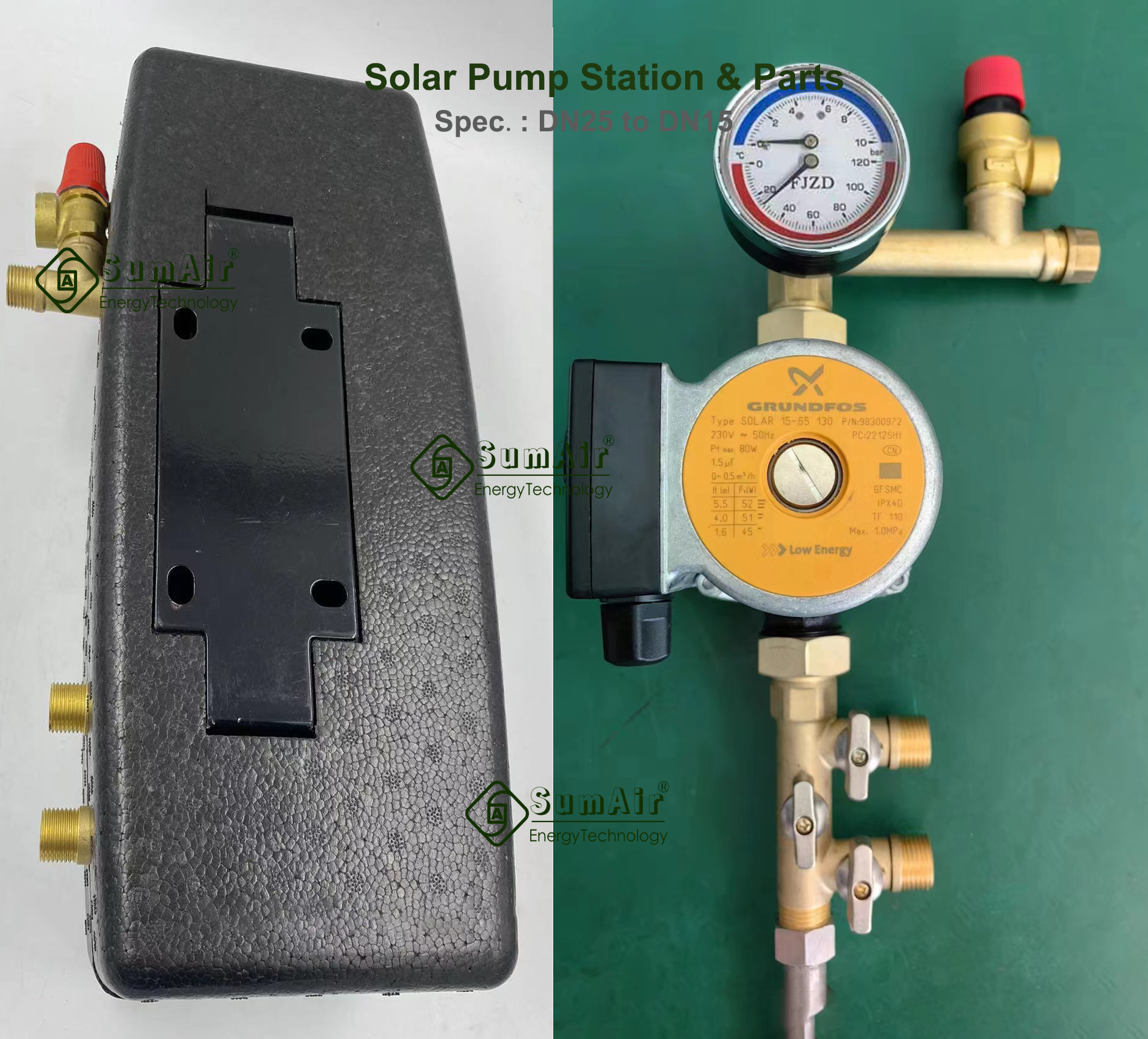 Grundfos Solar HotWater/Fluid Circulating Pump Set