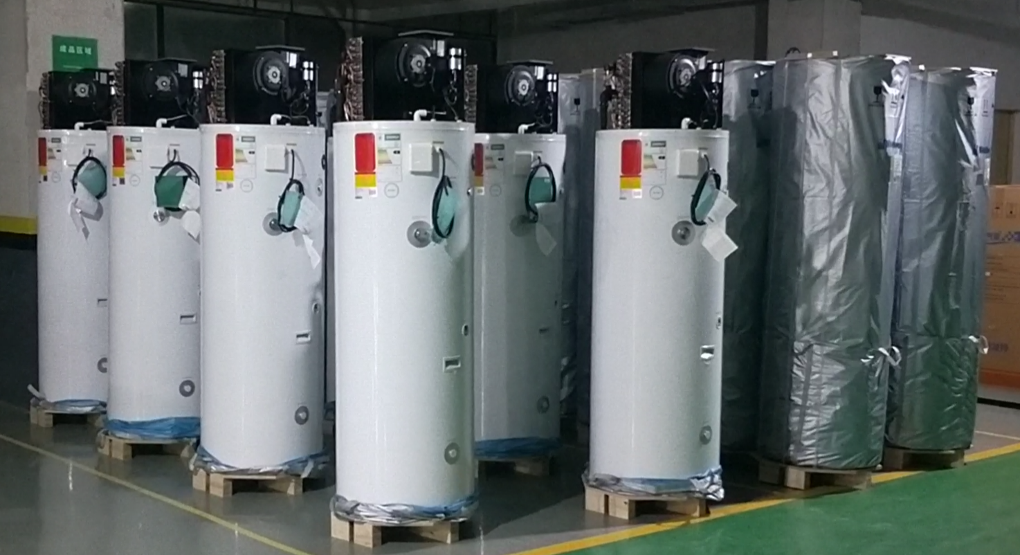 white R290 all in one air to water heater pump