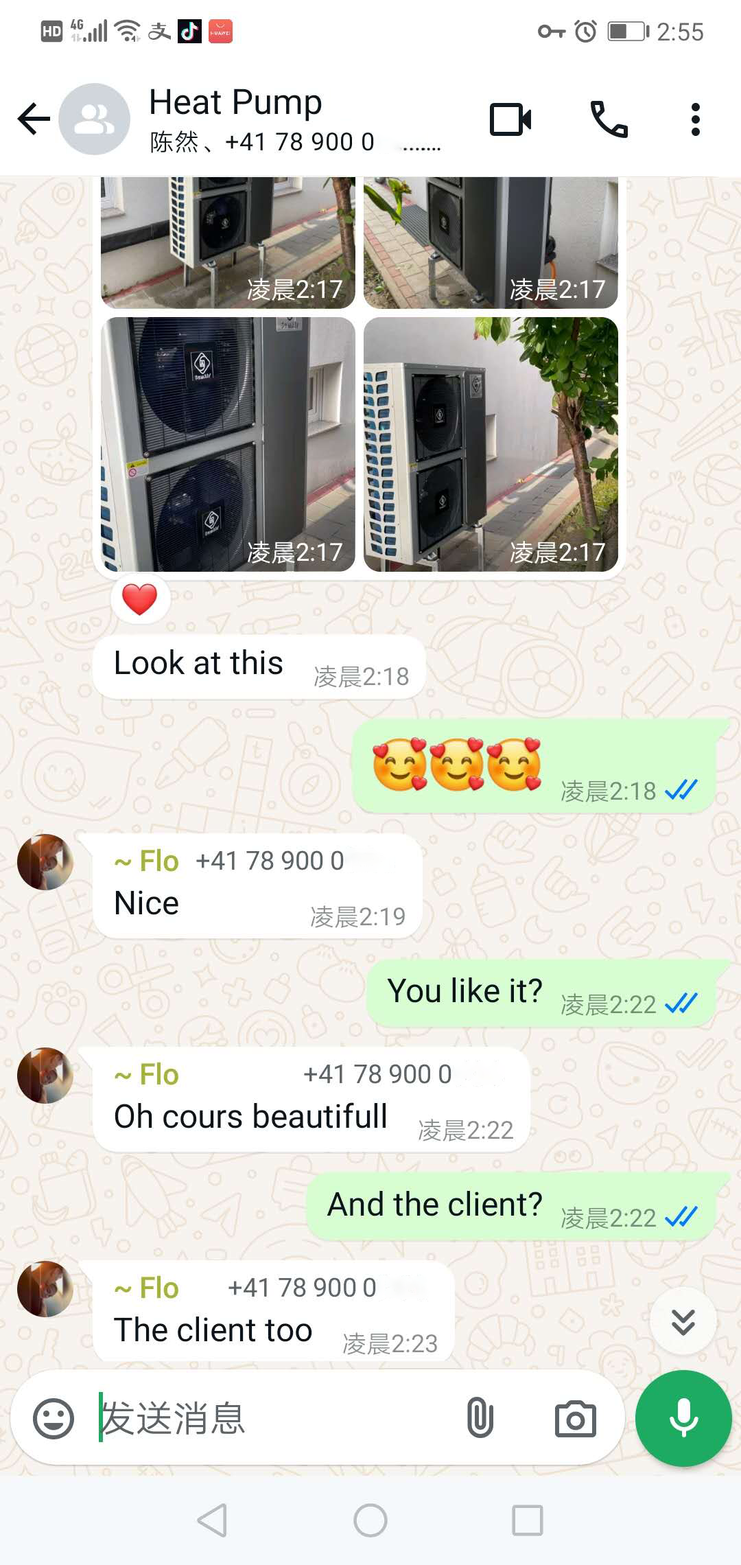 A+++ 16kw 20kw 22kw R290 R32 DC Inverter Thermal Pump Water Heater for House Radiator Heating Room Air Cooling and 4-season Domestic Hot Water Heated in Project Site 01