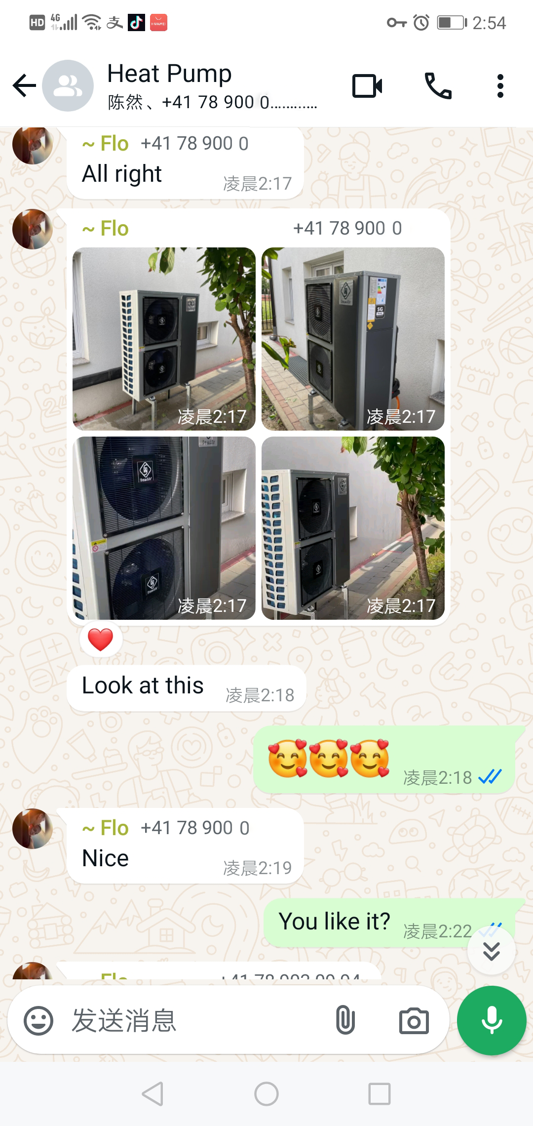 A+++ 16kw 20kw 22kw R290 R32 DC Inverter Thermal Pump Water Heater for House Radiator Heating Room Air Cooling and 4-season Domestic Hot Water Heated in Project Site 02