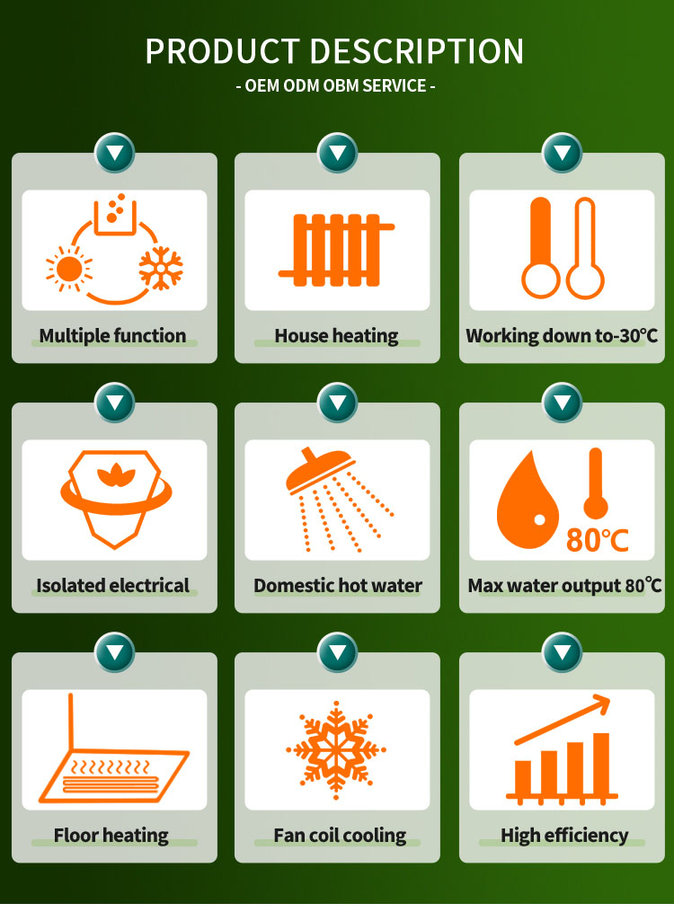 Features of R290 DC InverterHeat Pump Water Heater Chiller